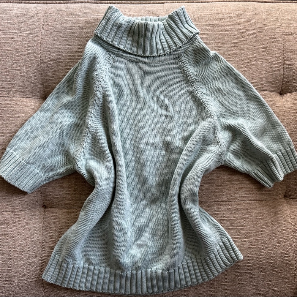 Light Turquoise Chunky Ribbed Turtleneck Sweater🩵🩵🩵
